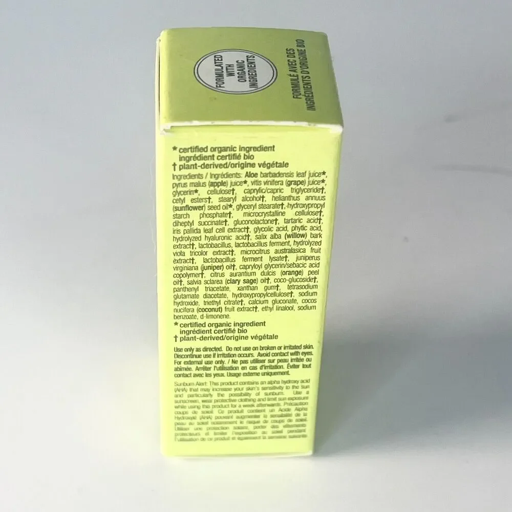 Juice Beauty PreBiotix Tartraic Iris Instant Flash Facial Travel .26oz 7.8ml New